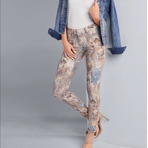 Venus reversible jeans - animal print & medium denim. Size XS